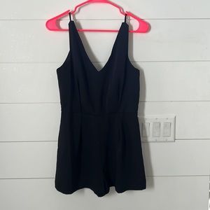 Black Top Shop Romper with Lace Back Detail